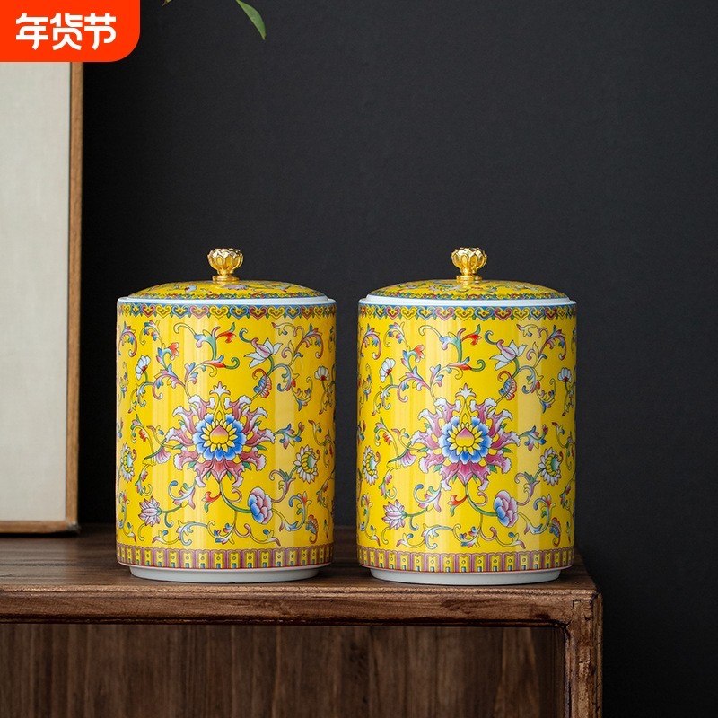 粗陶茶叶罐空礼盒包装密封存储物罐红茶绿茶毛尖龙井小青甘送礼