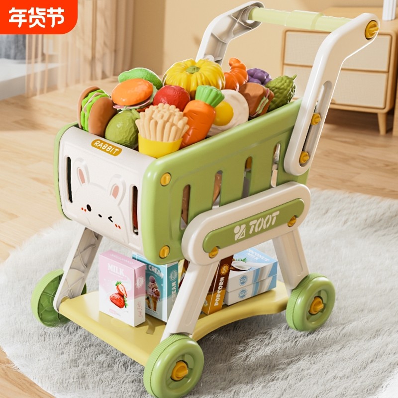 益智购物车玩具宝宝车小手推车儿童过家家厨房小孩1一3岁超市新年