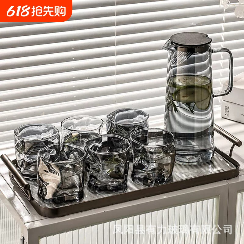 耐高温玻璃冷水壶高硼硅喝水杯家用水具套装凉水壶大容量