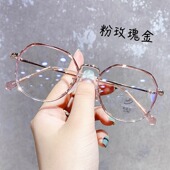 超轻近视眼镜女平光防蓝光眼睛框镜架男韩版 学生素颜大脸显瘦绿色