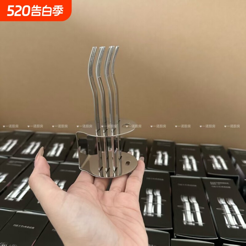 一诺厨房304不锈钢水果叉套装小叉子水果叉高级感家用蛋糕甜品叉