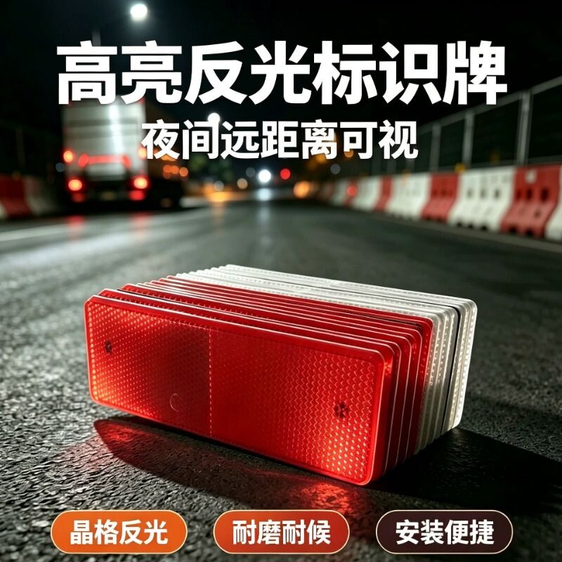 货车反光板红白反光贴车身反射器图片
