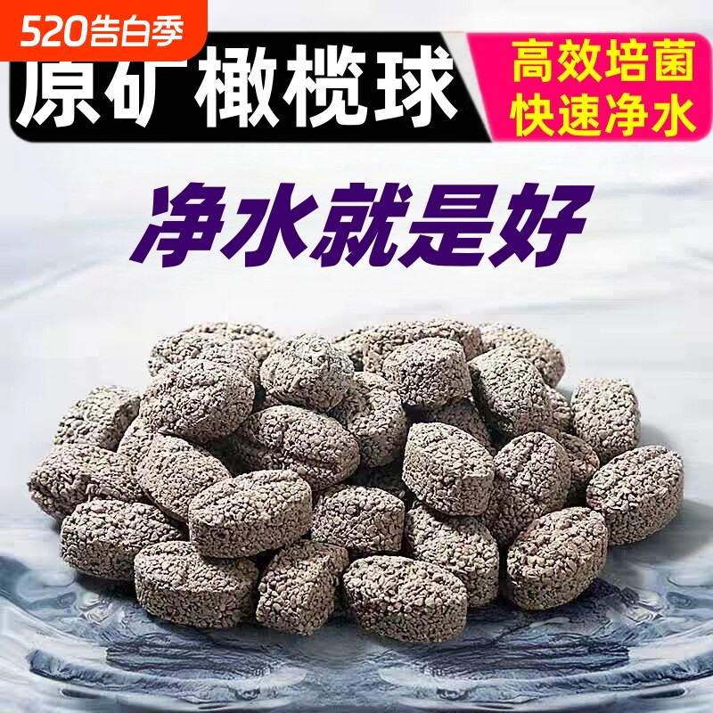鱼缸过滤材料细菌屋滤材火山石陶瓷环培菌净水鱼池用过滤器橄榄球
