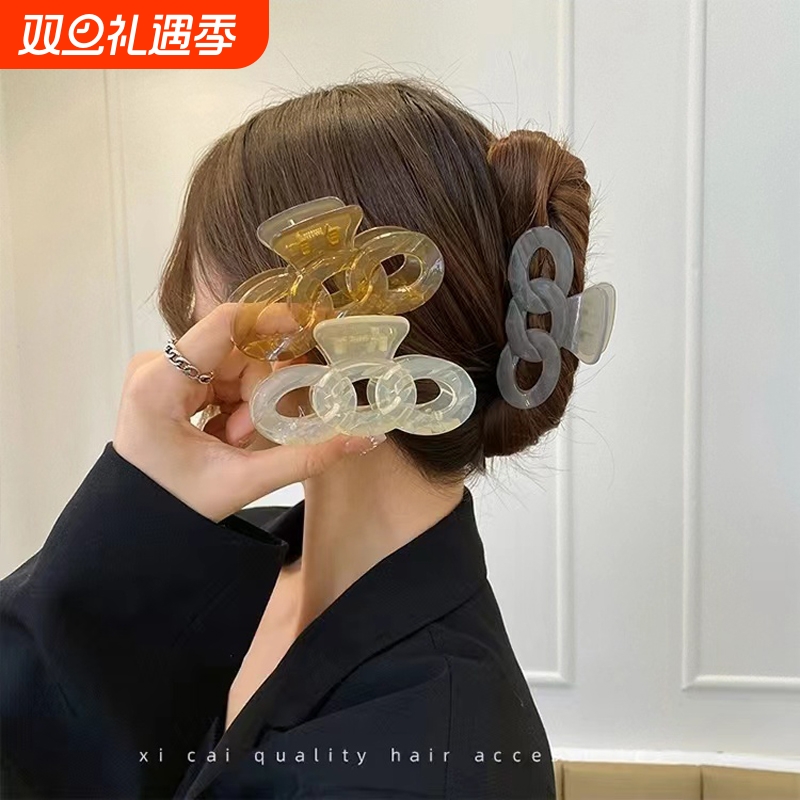 韩版简约发夹抓夹后脑勺高级感鲨鱼夹气质盘发夹子头饰夏季女发饰