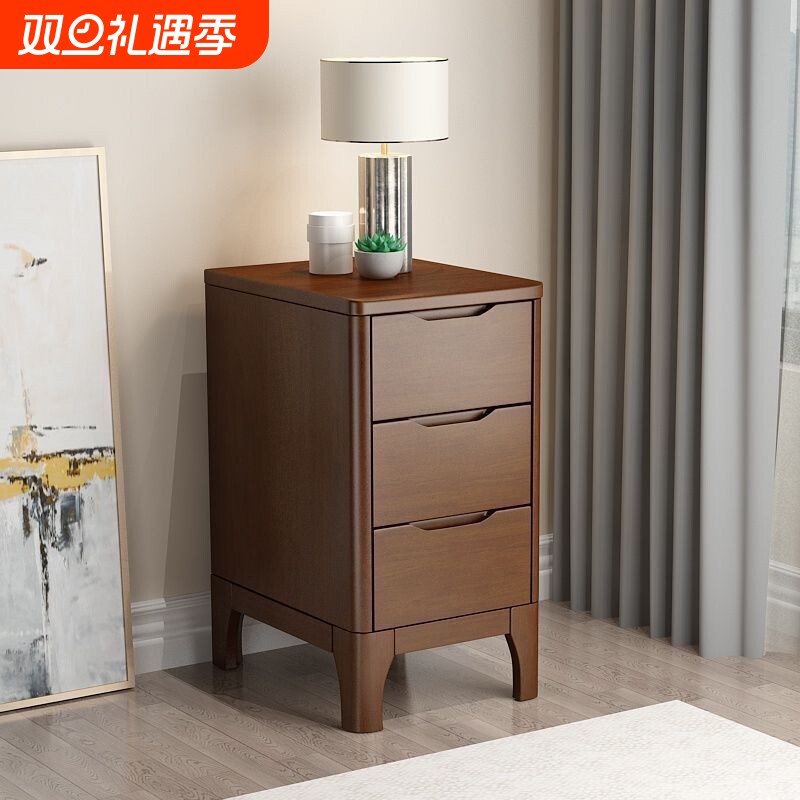 全实木迷你超窄床头柜卧室现代简约20/25/30/35/40/5