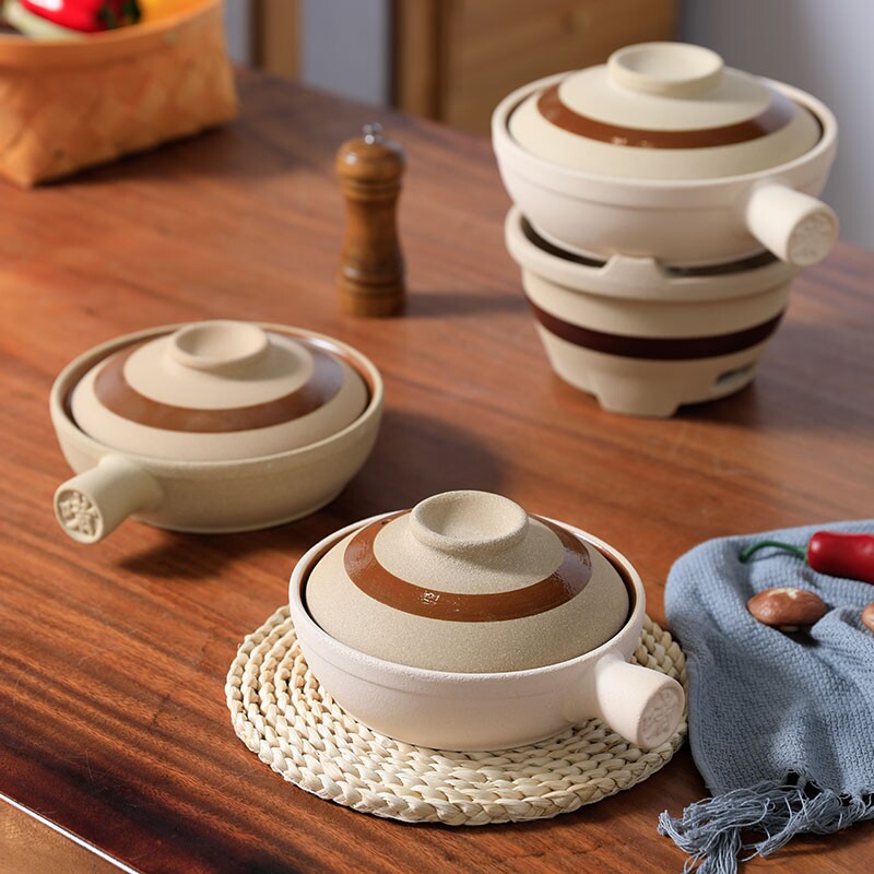 啫啫煲陶土商用单柄砂锅煲仔饭砂锅煲明火耐高温干烧饭店家用汤煲