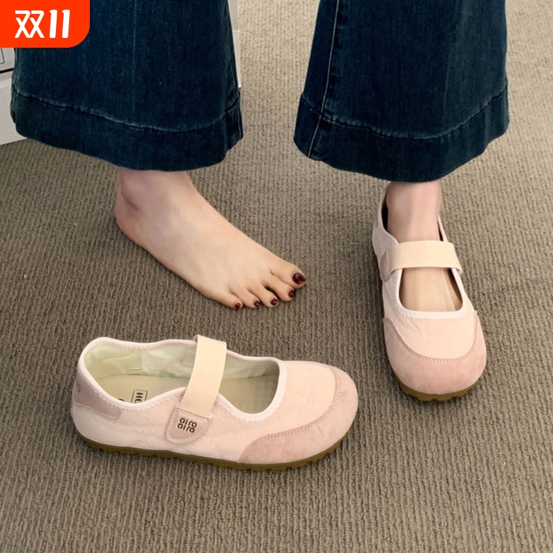 勃肯鞋女2025新款秋季晚晚单鞋配裙子绝美芭蕾玛丽珍女鞋子防滑