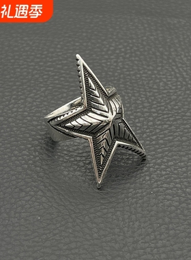 ODEK复古纳瓦霍五角星戒指情侣大星星cody sanderson风格男士