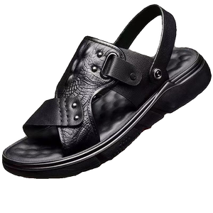 厚底凉鞋男2024夏季新款户外穿大码防滑沙滩鞋男士爸爸两用凉拖鞋