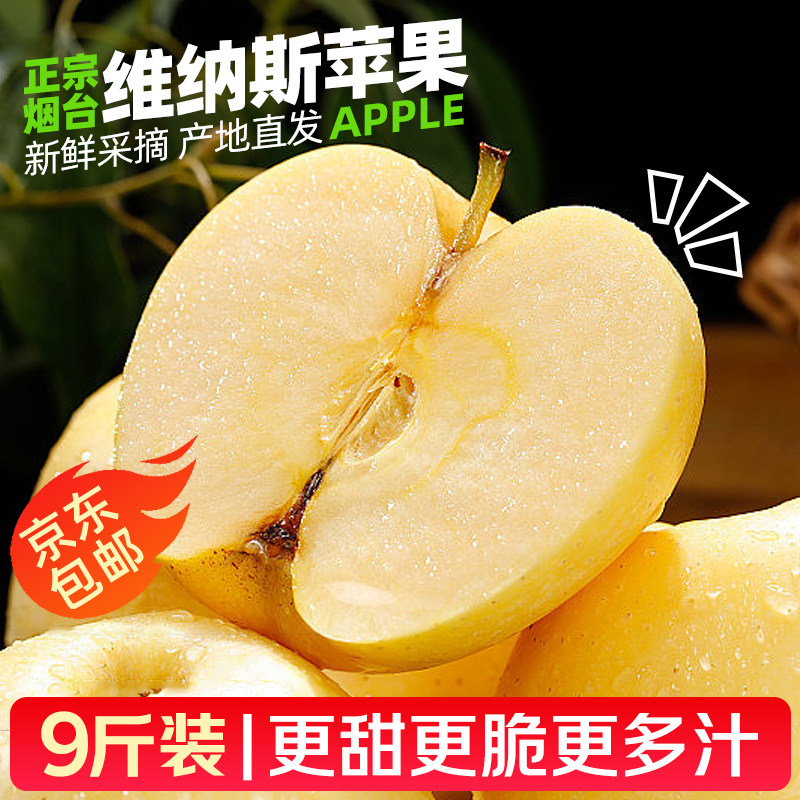 正宗维纳斯黄金苹果山东烟台新鲜当季水果奶油金帅冰糖心京东包邮,水产肉类/新鲜蔬果/熟食,苹果,淘宝优惠券,粉丝福利购,淘宝优惠卷