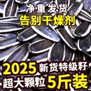 2025新货葵花籽大颗粒原味炒熟生瓜子5斤批发零食葵花子五香新鲜