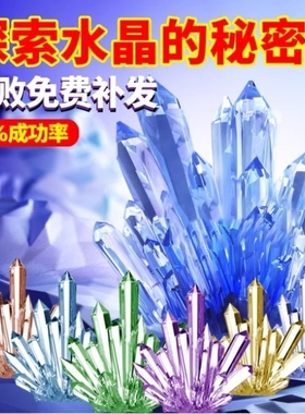 水晶种植儿童科学实验套装亲子化学实验生长结晶原理便宜火山生物
