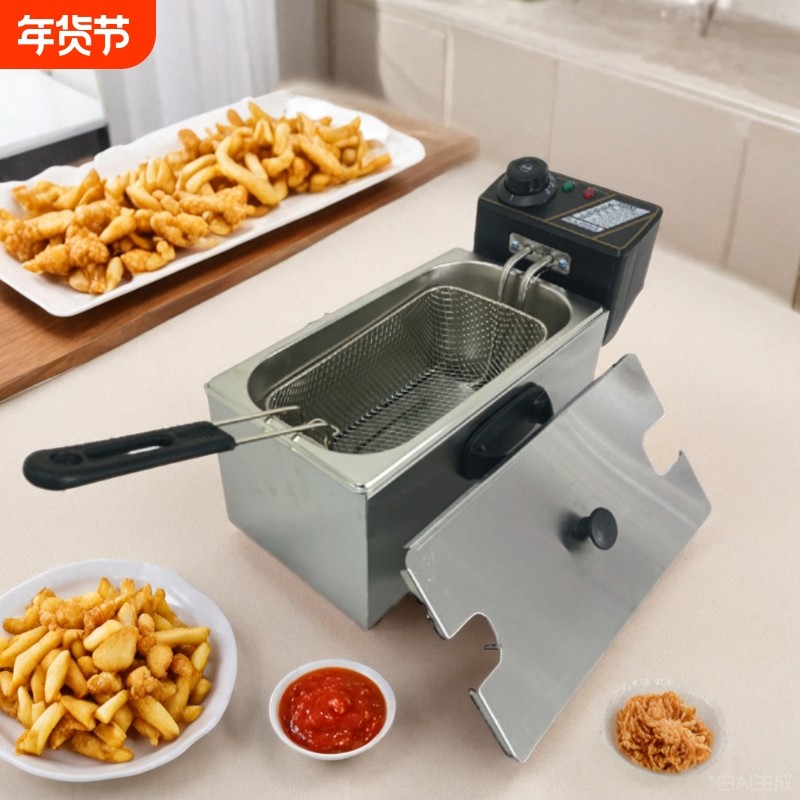 油炸锅家用炸薯条机油炸炉商用电定时油炸机小炸锅摆摊炸串锅,厨房电器,商用炸锅/炸串/薯条机,淘宝优惠券,粉丝福利购,淘宝优惠卷