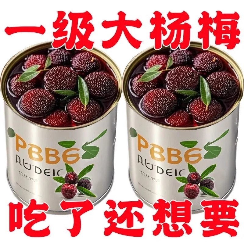 【特价】新鲜杨梅罐头新鲜水果超大瓶食品林兵家铺子商用罐头鲜果