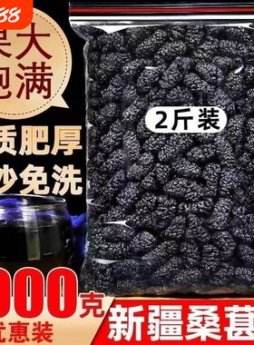 新疆桑葚干黑桑椹特级泡水泡酒免洗正品官方旗舰店新鲜无沙大果