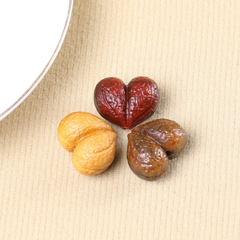 紫檀木雕屁桃爱心文玩手串diy时尚饰品串珠佛珠散珠配件配饰