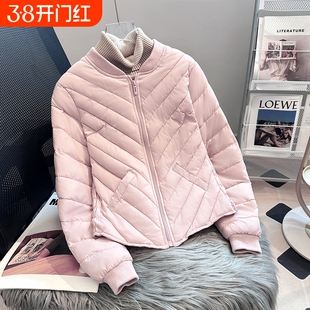 2024年冬季女士保暖轻薄内胆羽绒棉服短款修身外套小棉袄女中老年