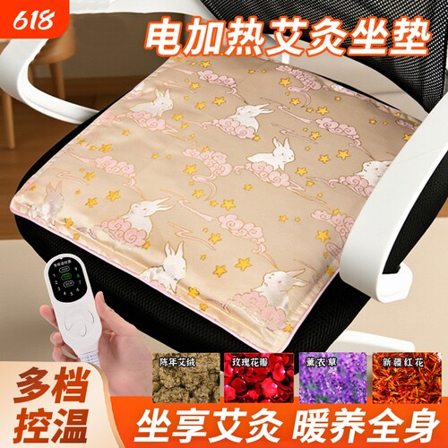 电加热艾绒艾灸坐垫秋冬加热保暖垫子家用艾灸垫艾草实用红花养生
