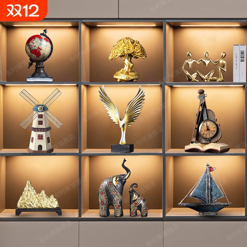 酒柜电视柜装饰品玄关办公室摆件创意家居客厅工艺品上档次书柜