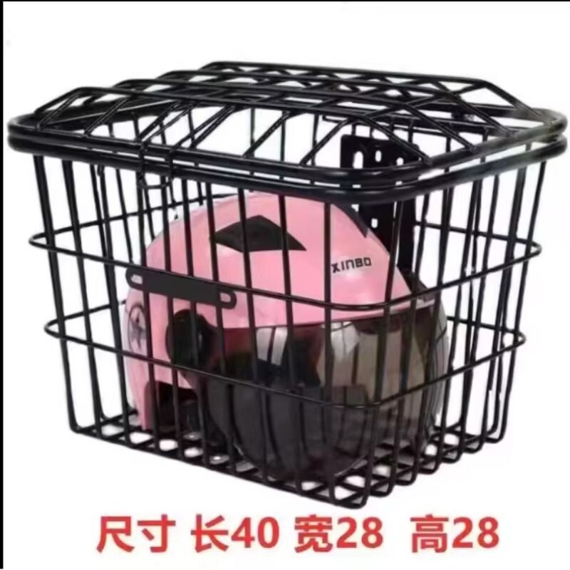 电动车车篮子前车筐电动车车筐自行车筐不通用后车篮车篓铁加粗