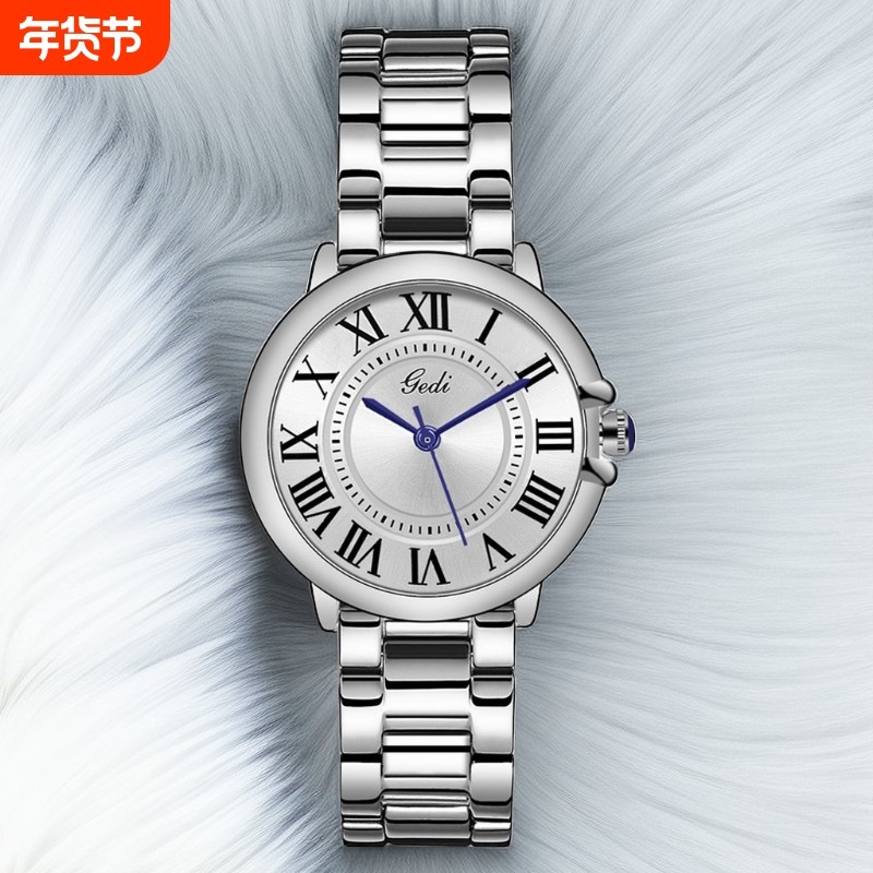 歌迪品牌轻奢网红蓝针女表高颜值经典复古腕表女士防水石英手表,手表,配件,淘宝优惠券,粉丝福利购,淘宝优惠卷