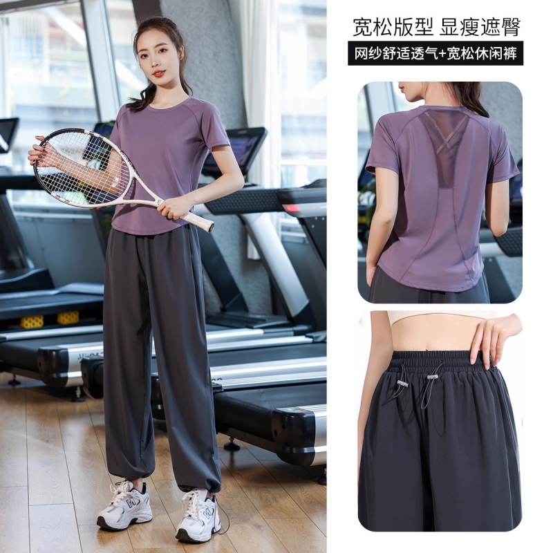 新款运动套装短袖速干衣健身服