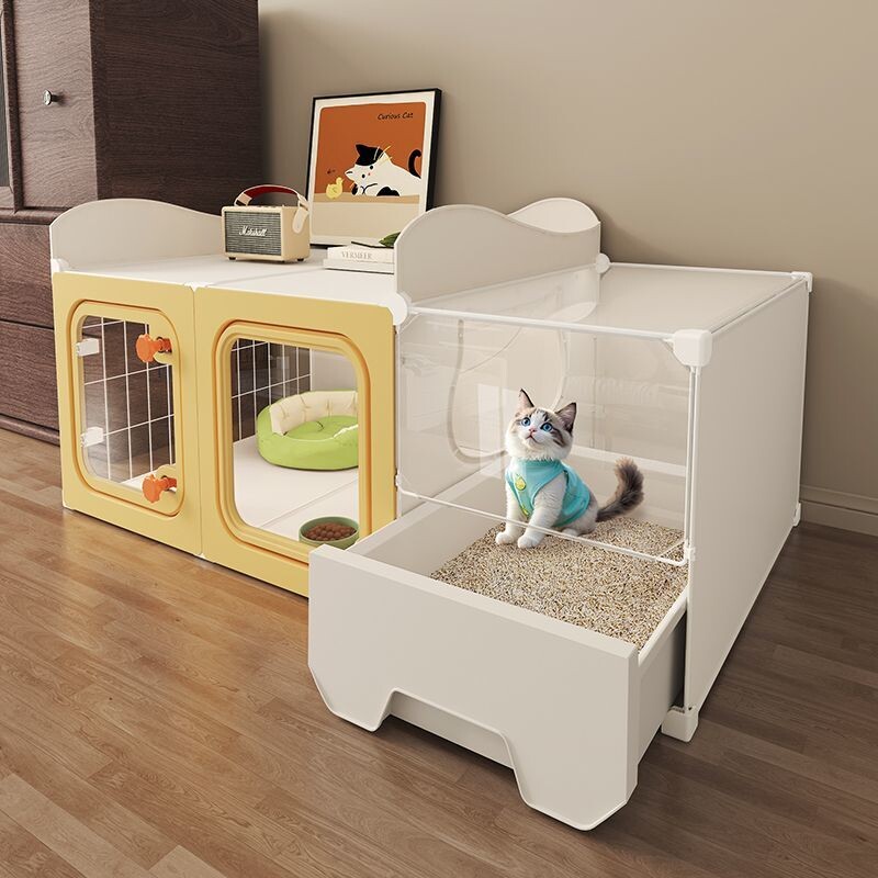 猫笼子家用室内一体新型猫窝一室一厅一卫别墅超大双层大空间抽屉