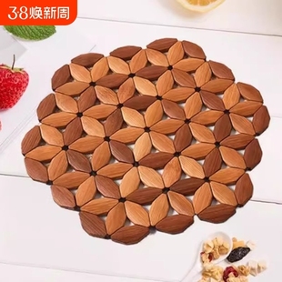 竹子隔热垫简约现代菜碟垫子竹垫锅底防烫家用碗垫竹制鱼盘餐桌垫