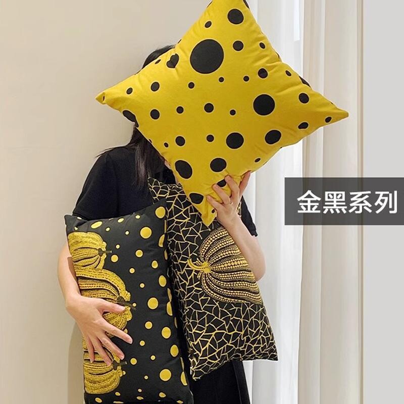 美式田园南瓜抱枕沙发床头客厅办公室靠垫轻奢靠背软包枕套不含芯