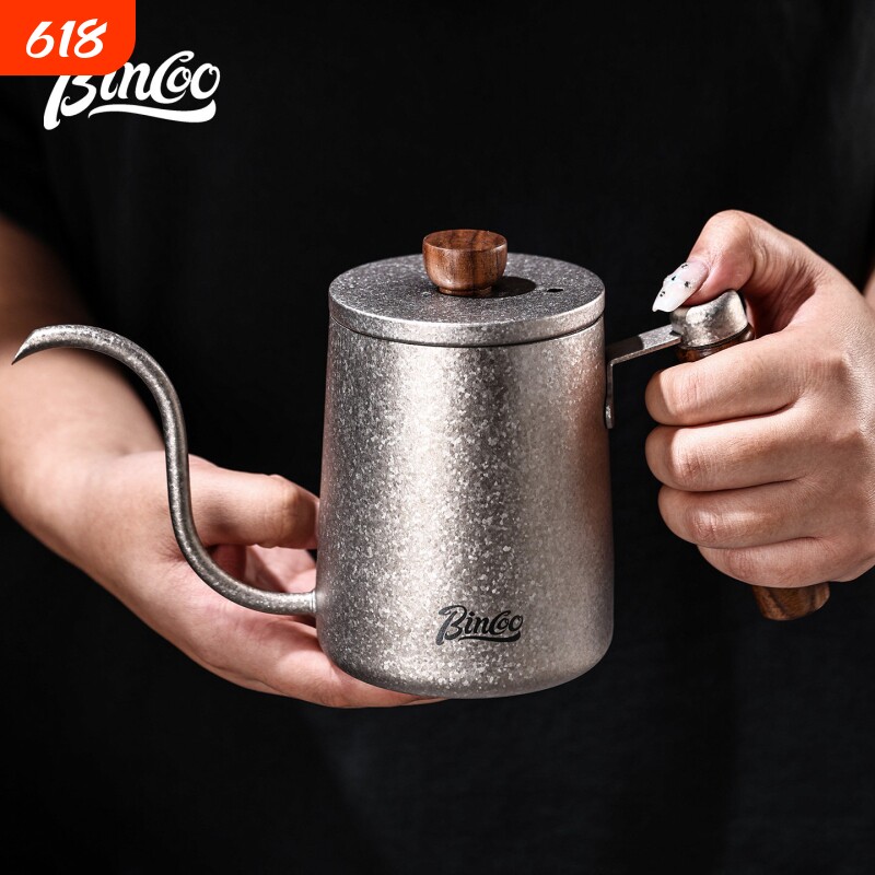 Bincoo纯钛手冲咖啡壶长嘴细口v60滤杯手磨过滤咖啡器具组合套装