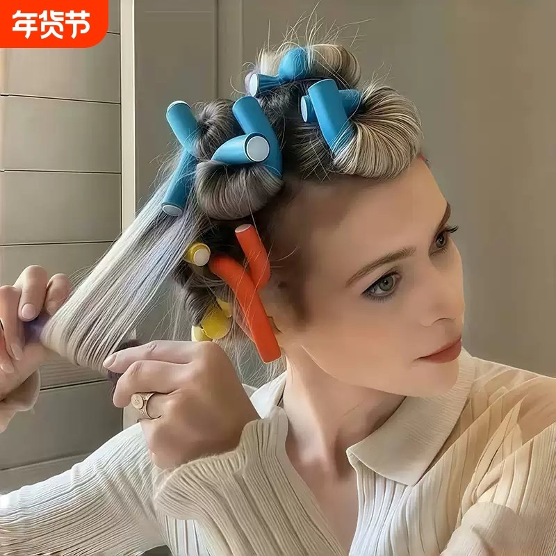 懒人睡眠卷发棒免烫大波浪海绵卷发筒蓬松定型神器不伤发烫发卷杠,家庭/个人清洁工具,盘发器,淘宝优惠券,粉丝福利购,淘宝优惠卷