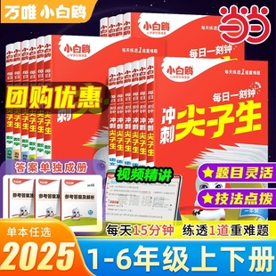 2025新书万唯小白鸥小学冲刺尖子生一二三四五六年级语文数学英语学霸竞赛培优拔高专项训练题库必刷题教材万维思维训练应用题分类