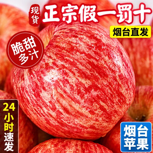 正宗烟台红富士苹果新鲜水果应当季整箱丑苹果山东平果脆甜包邮