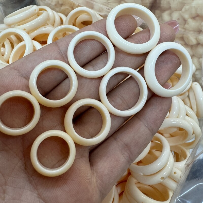 象牙果雕刻配珠跑环戒指DIY菩提果手串超萌可爱配饰手持配件男女