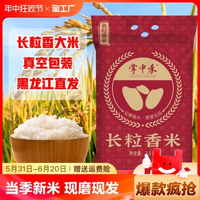 长粒香大米 黑龙江大米2.5kg长粒东北大米农家米现磨现发新米5斤