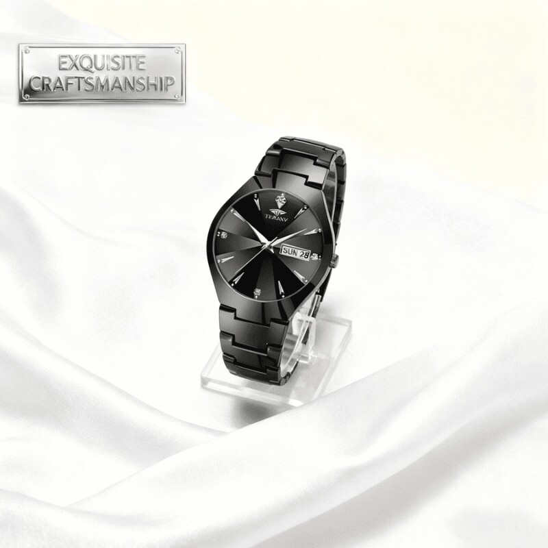 手表男款机械风全自动防水高级感全自动男表数字双日历防水腕表男