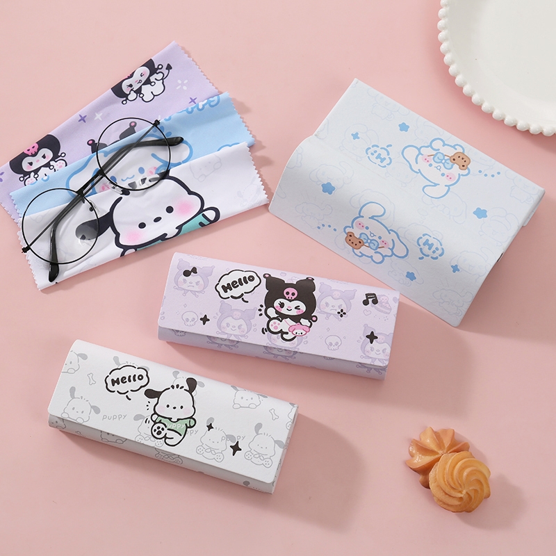 库洛米眼镜盒便携女2023新款便携收纳盒可爱儿童卡通近视眼睛盒