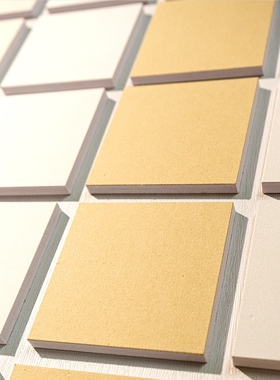 加厚9mm方块硬卡宣纸书法文化墙PVC板毛笔书法专用纸半生熟生宣书法作品纸DIY方形卡纸