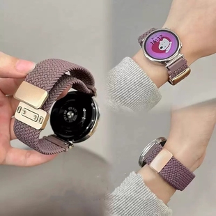 new磁吸扣GT2watchgt尼龙22mm荣耀magic新款 适用华为GT6 watch3Pro 4手表GT3尼龙弹力编织表带watch4 buds