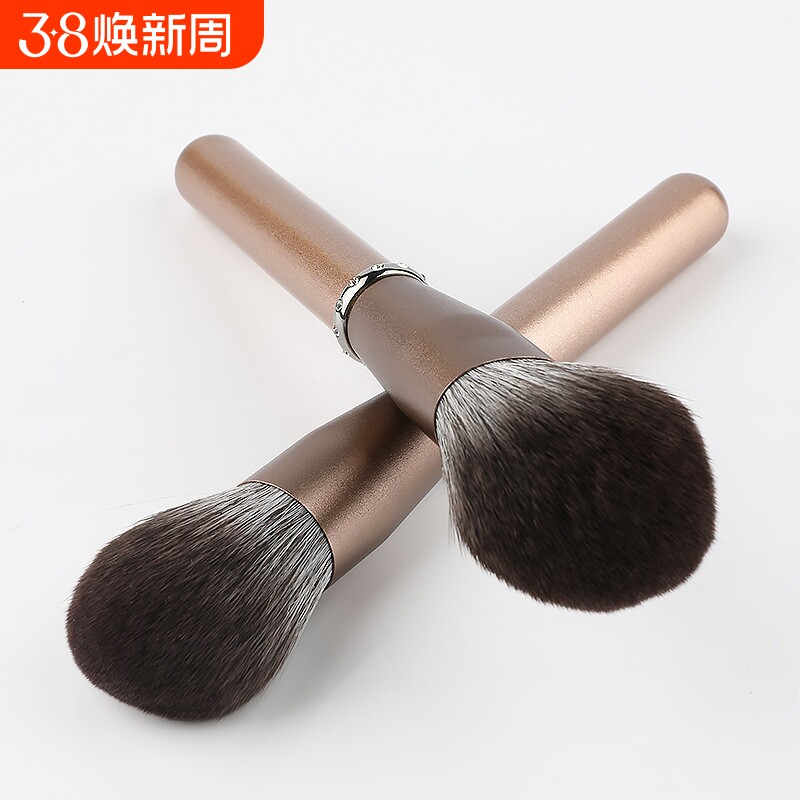 跨境新款镶钻化妆刷钻戒化妆刷套装仿动物毛眼影刷遮瑕刷粉底刷