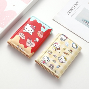 可爱凯迪猫钱包女短款儿童卡通动漫零钱包大容量小学生卡包轻薄款