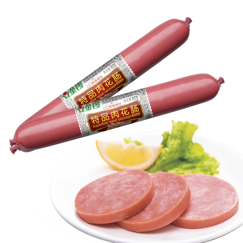 金锣特品肉花肠80g火锅烧烤泡面炒菜火腿肠香肠开袋即食夜宵零食