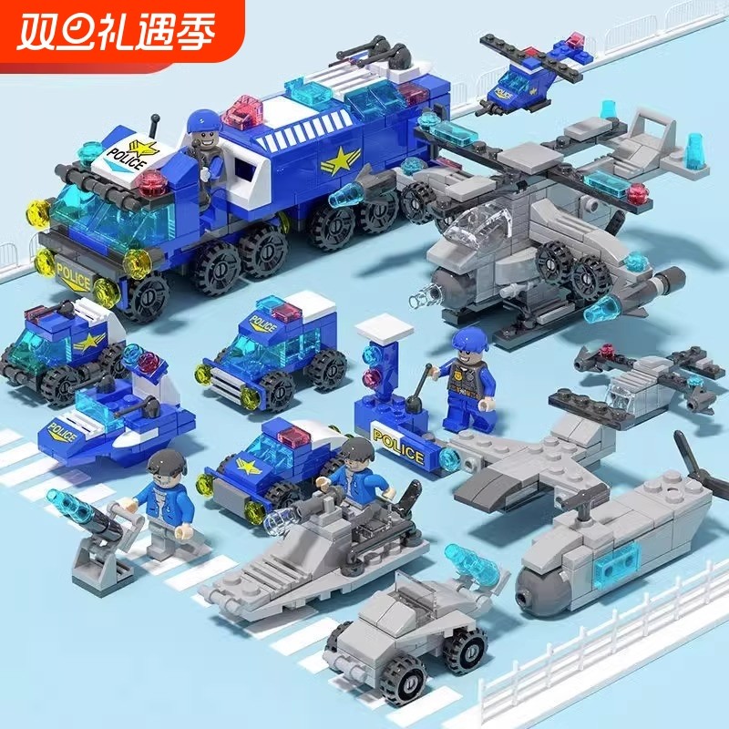 儿童益智拼装积木5玩具男童6到12岁生日礼物小男孩航空母舰模型1