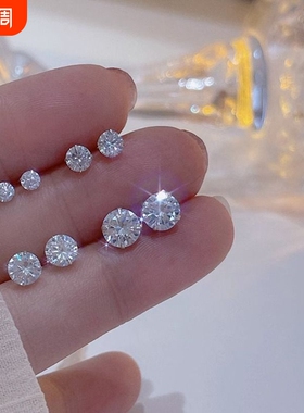 s925银针耳环耳钉六件套仿锆石女小巧精致冷淡风2023年新款潮爆款