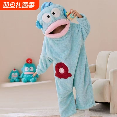 升级面料搞怪丑鱼连体睡衣