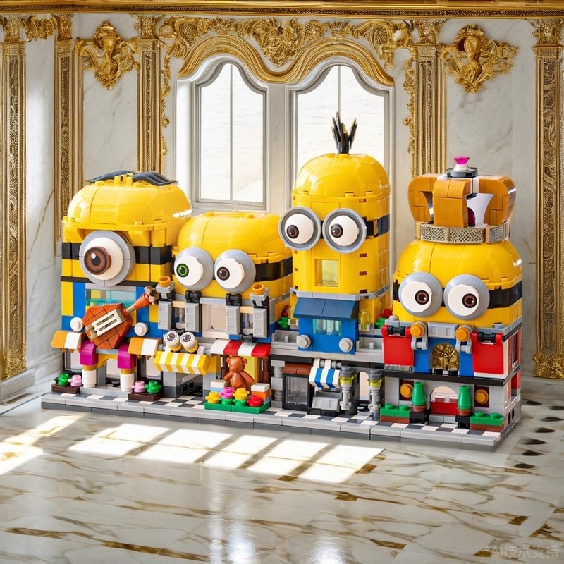 兼容乐高街景新款积木小黄人超萌马里奥儿童益智拼装玩具男女礼物