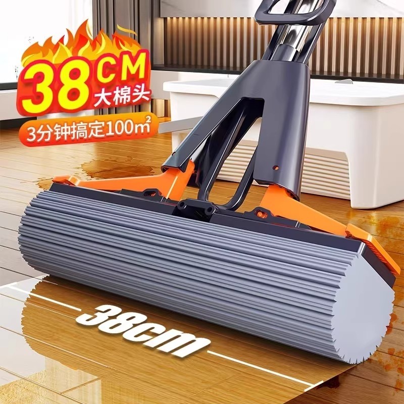 海绵拖把2025新款吸水家用一拖净拖地神器免手洗胶棉地拖布浴室