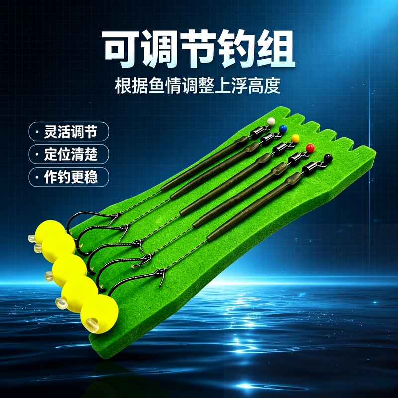 反底钓线组珠珠钓鱼欧鲤欧式钓组海杆抛竿路亚鲤鱼返底钓组鱼钩