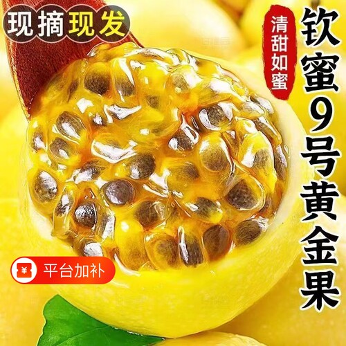 广西钦蜜9号黄金百香果新鲜水果黄金果甜果现摘现发当季整箱包邮