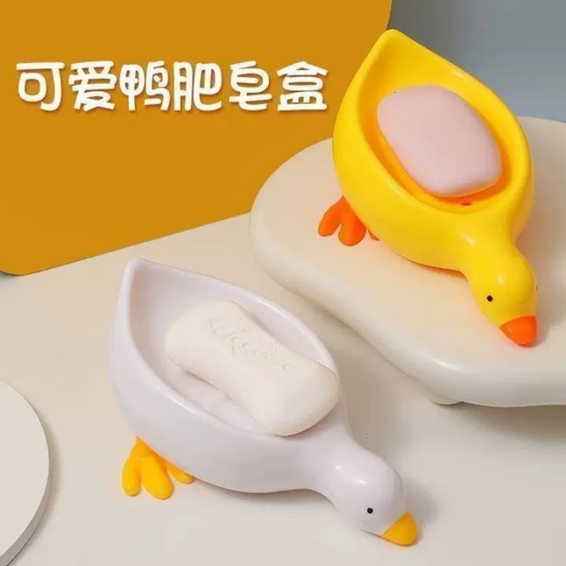 卡通创意超萌肥皂盒可爱鸭香皂盒置物架卫生间不积水沥水摆件浴室